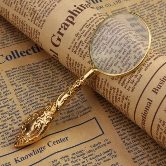 5X Metal Handheld Magnifier - Portable Reading Tool