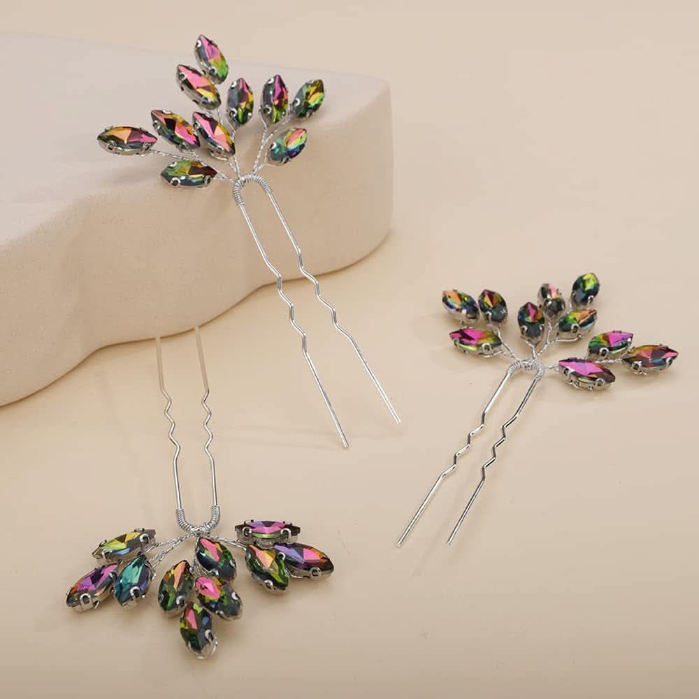 3pcs Bridal Crystal Hairpins Wedding Accessories