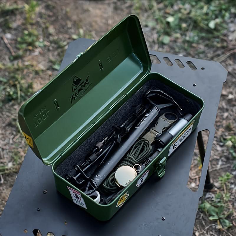 Durable Metal Tool Box with Stickers