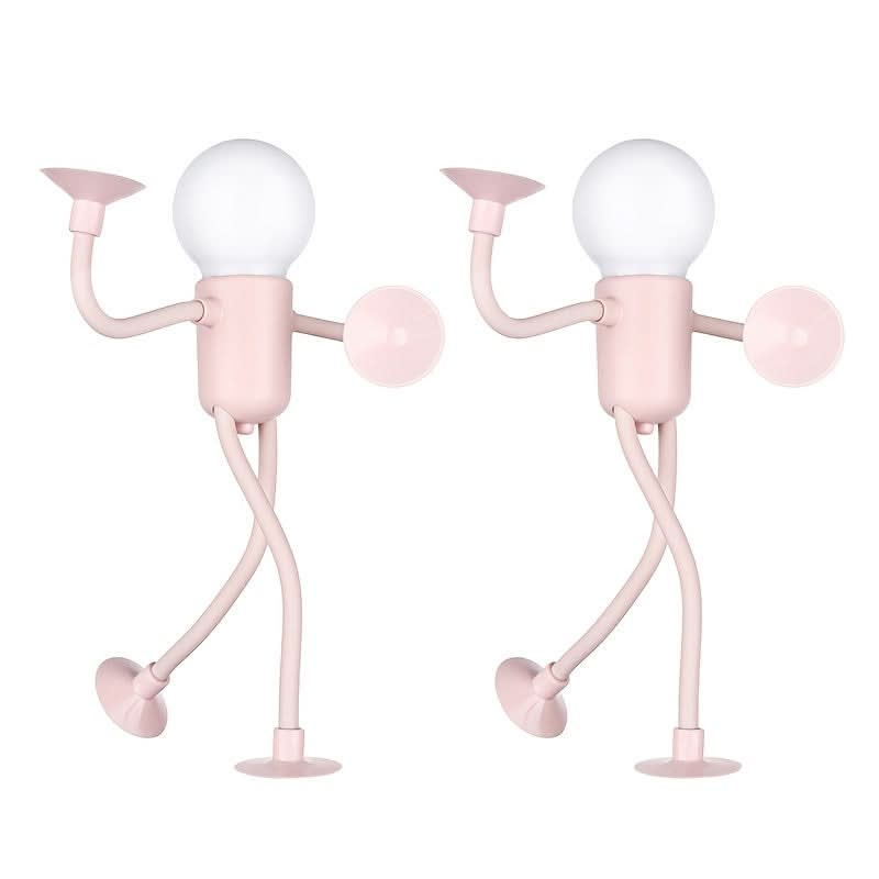 2pcs Foldable Humanoid Night Light Lamps – Creative Desk Accessories