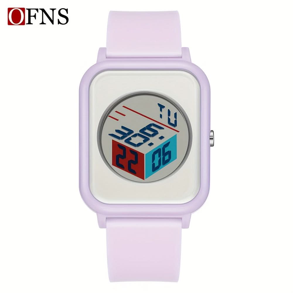 Men's Square Electronic Watch - Waterproof, Night Light