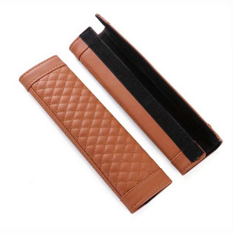 Soft PU Leather Car Seat Belt Covers - 2-Pack