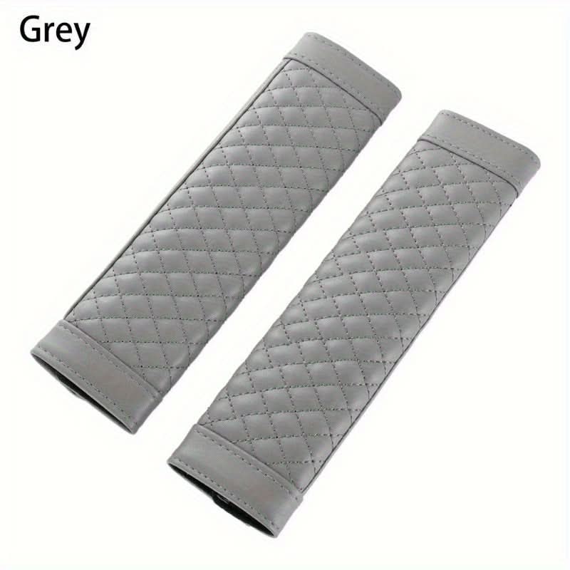 Soft PU Leather Car Seat Belt Covers - 2-Pack
