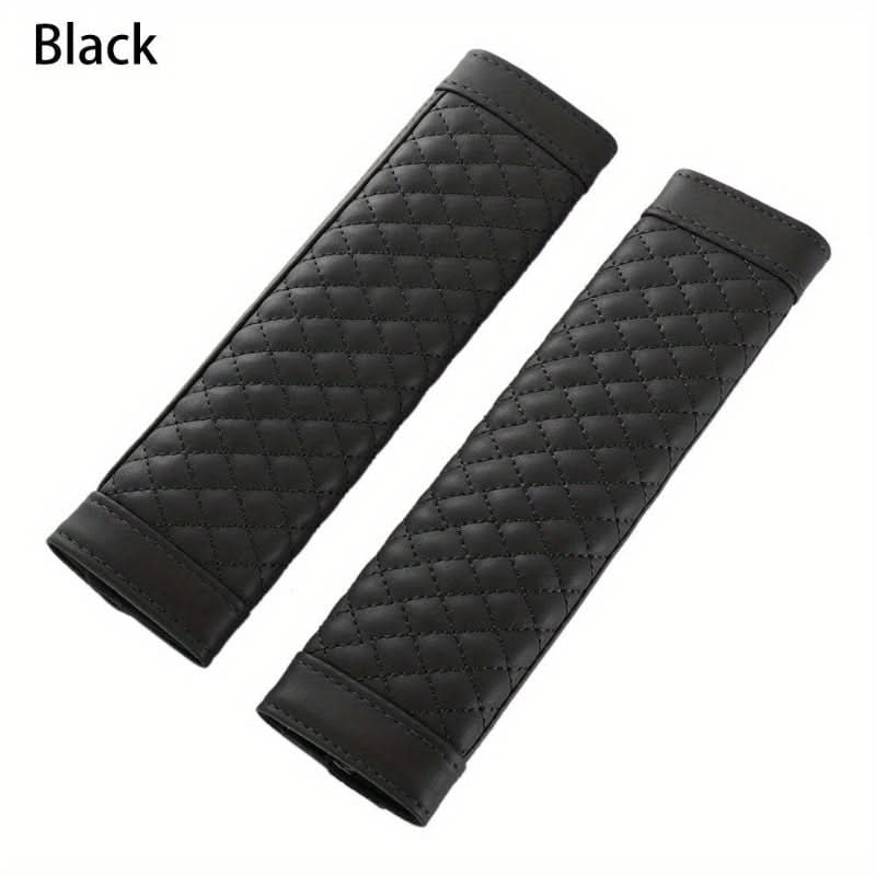 Soft PU Leather Car Seat Belt Covers - 2-Pack