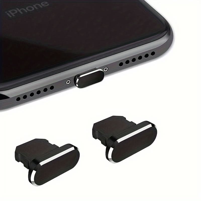 2PCS Aluminum Dust Plugs for iPhone & iPad
