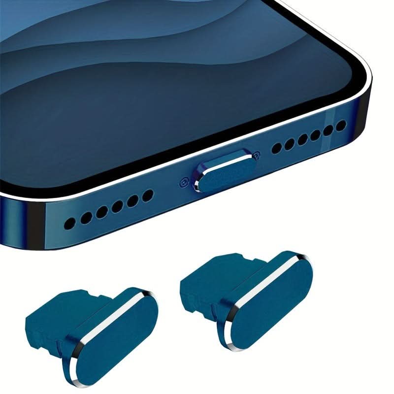 2PCS Aluminum Dust Plugs for iPhone & iPad