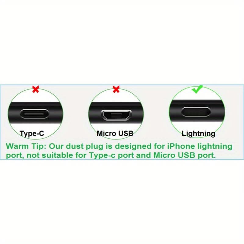 2PCS Aluminum Dust Plugs for iPhone & iPad