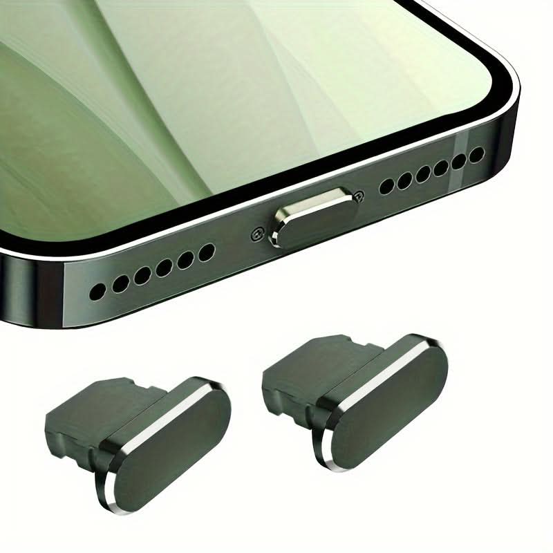 2PCS Aluminum Dust Plugs for iPhone & iPad