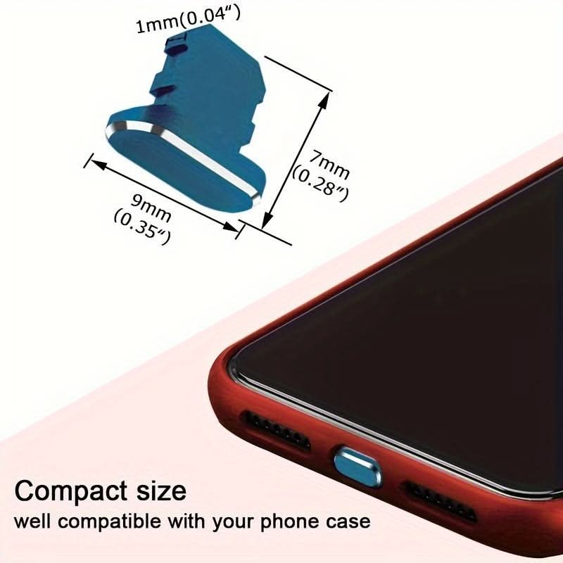 2PCS Aluminum Dust Plugs for iPhone & iPad