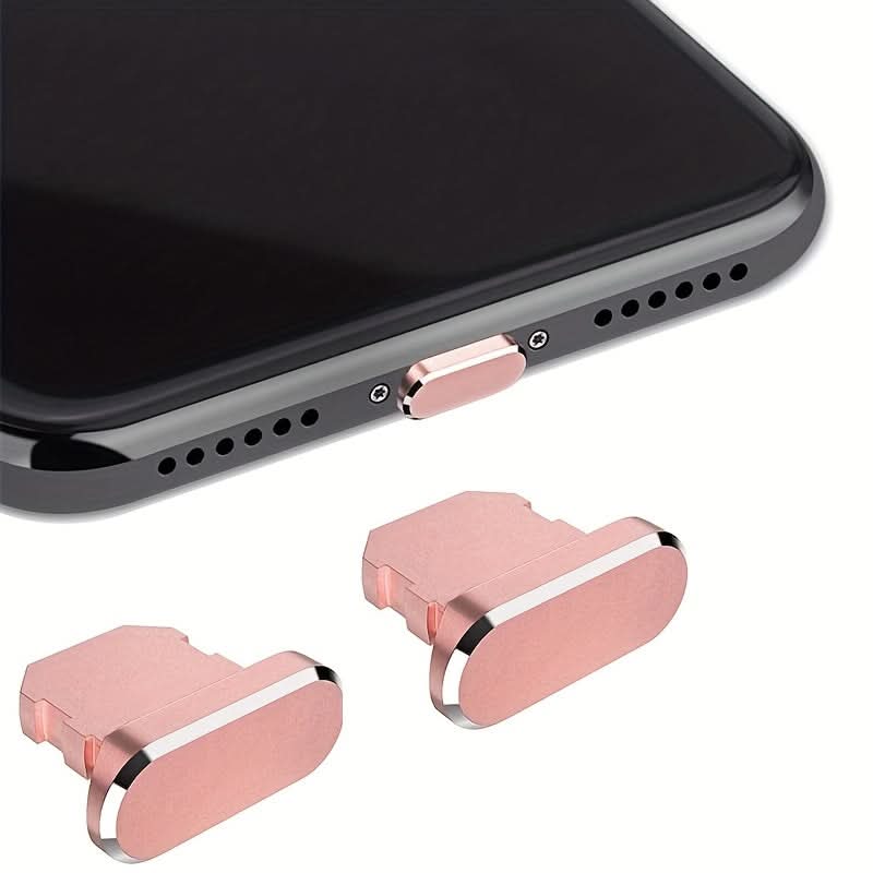2PCS Aluminum Dust Plugs for iPhone & iPad