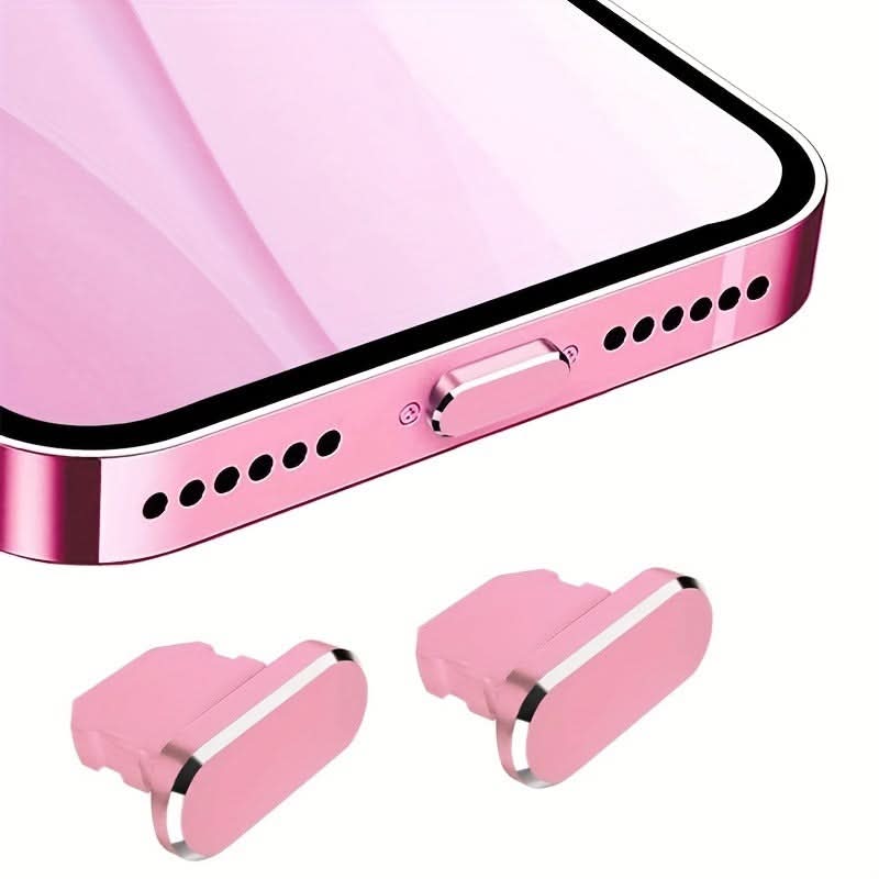 2PCS Aluminum Dust Plugs for iPhone & iPad
