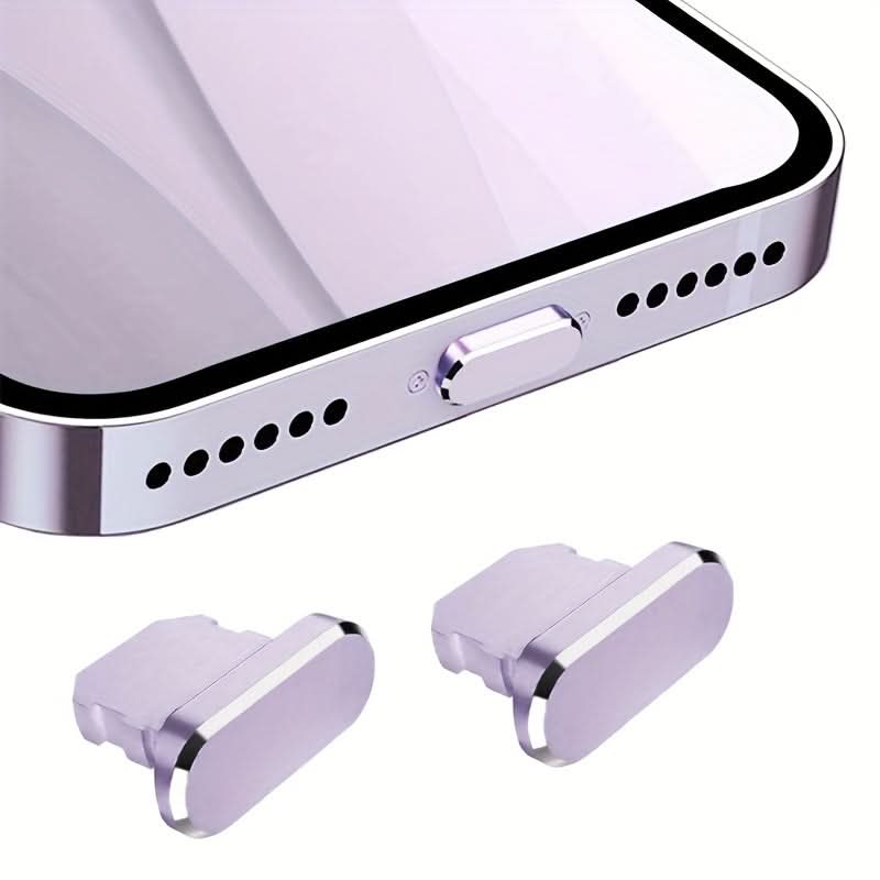 2PCS Aluminum Dust Plugs for iPhone & iPad