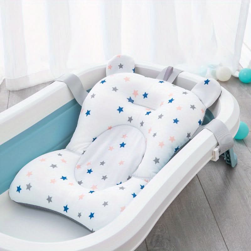 Non-Slip Baby Bathtub Pad, Foldable Nursing Bath Support Cushion, Shower Bath Mat for Infants