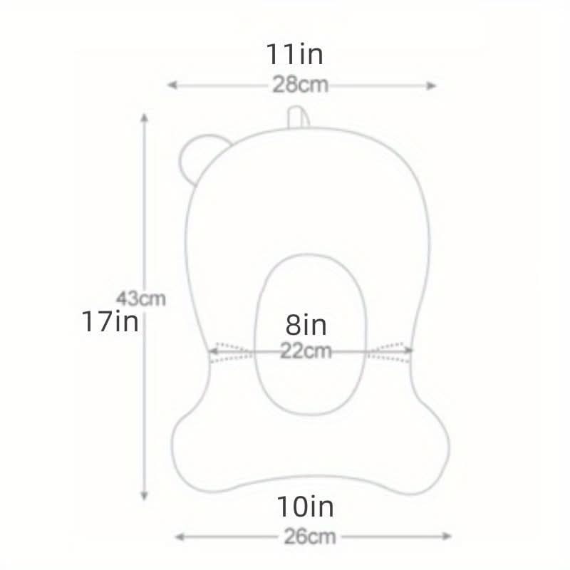 Non-Slip Baby Bathtub Pad, Foldable Nursing Bath Support Cushion, Shower Bath Mat for Infants