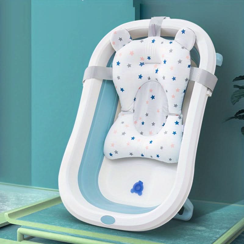 Non-Slip Baby Bathtub Pad, Foldable Nursing Bath Support Cushion, Shower Bath Mat for Infants