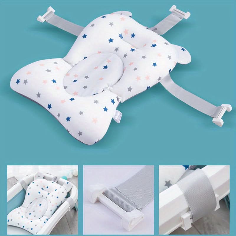 Non-Slip Baby Bathtub Pad, Foldable Nursing Bath Support Cushion, Shower Bath Mat for Infants