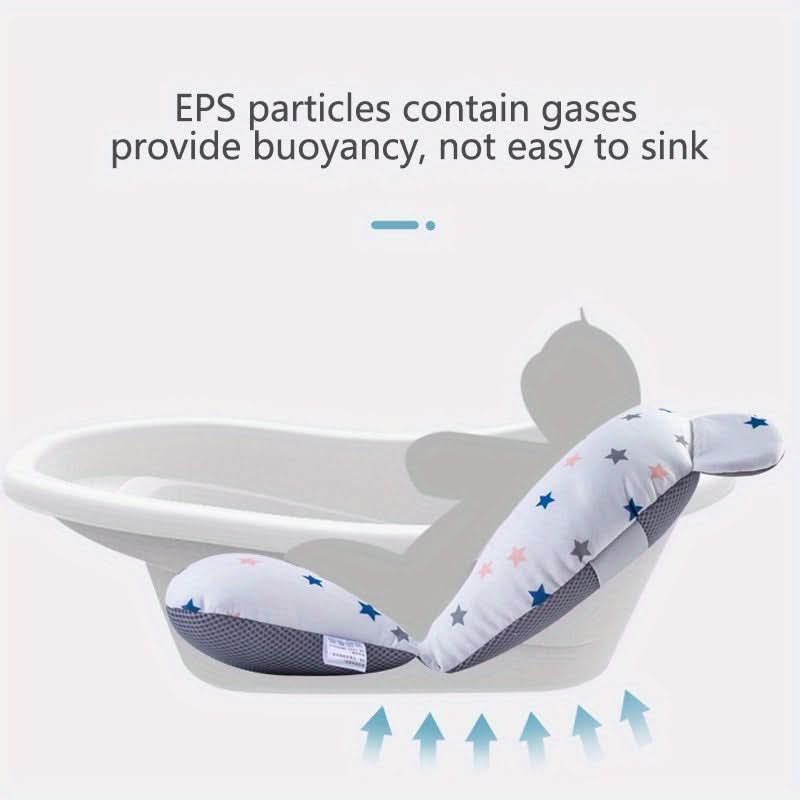 Non-Slip Baby Bathtub Pad, Foldable Nursing Bath Support Cushion, Shower Bath Mat for Infants