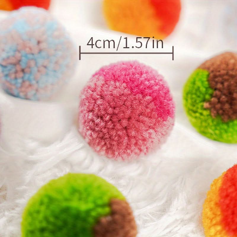 6pcs Fuzzy Whisker Delights – Ultra-Soft Interactive Cat Toy Balls