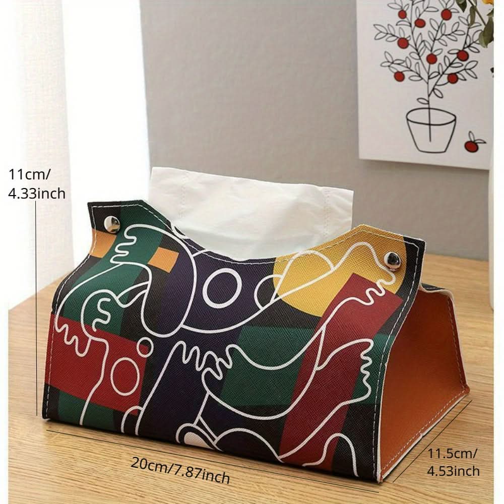 Abstract Pattern Tissue Box Cover & Dispenser