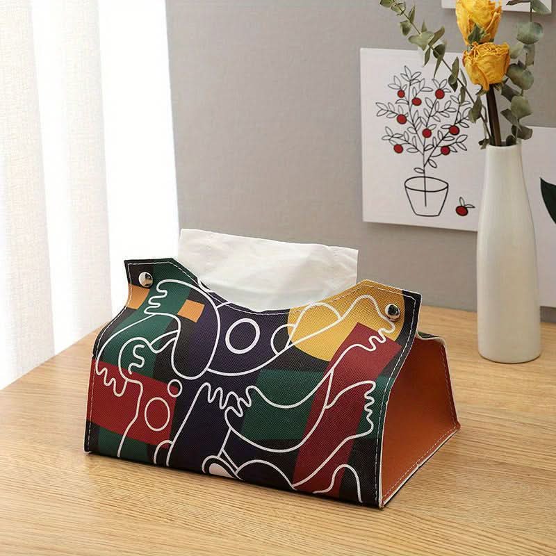 Abstract Pattern Tissue Box Cover & Dispenser