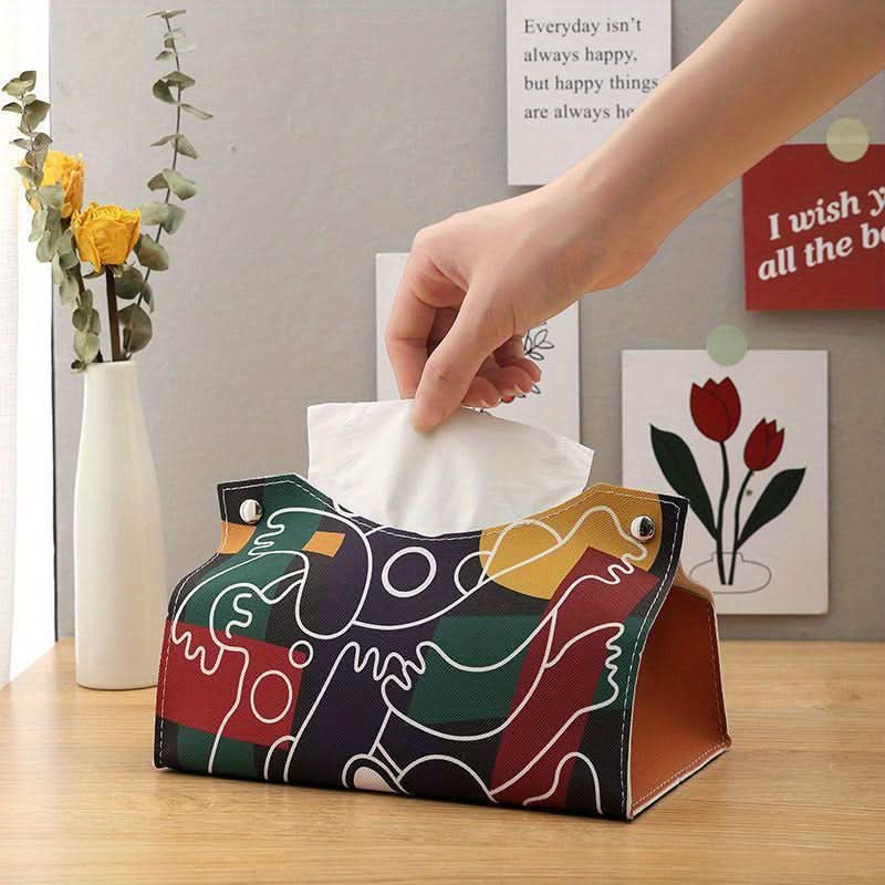 Abstract Pattern Tissue Box Cover & Dispenser
