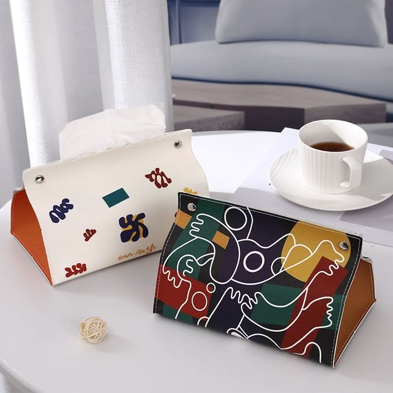 Abstract Pattern Tissue Box Cover & Dispenser