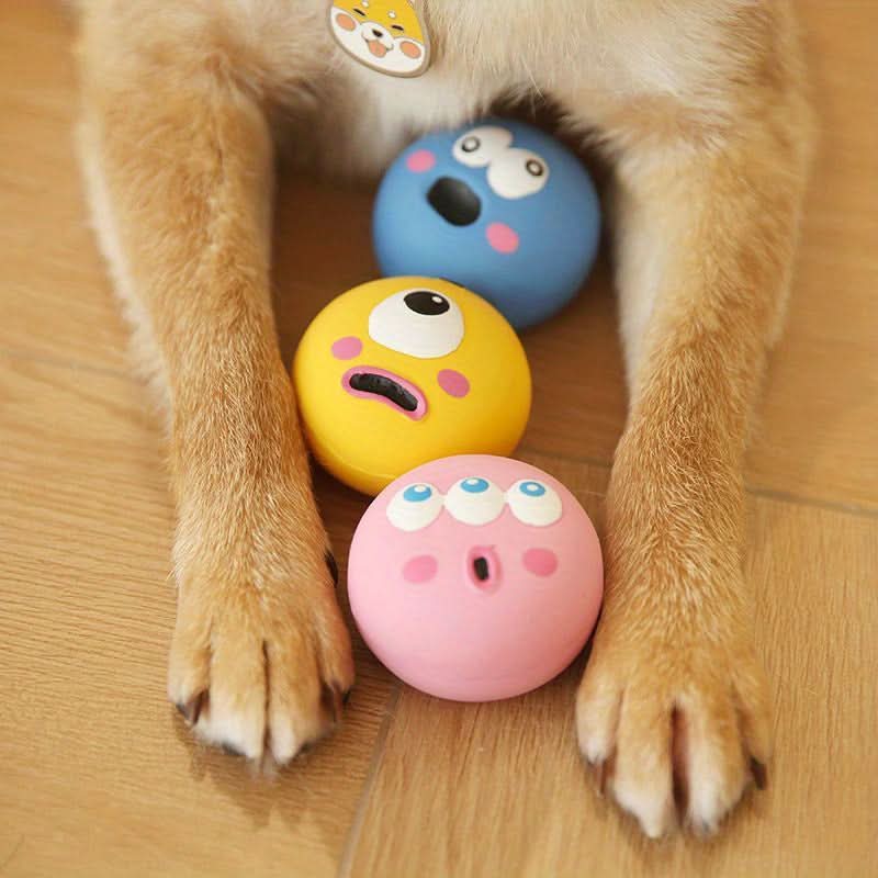 3 Pcs Rubber Squeaky Dog Chew Toy