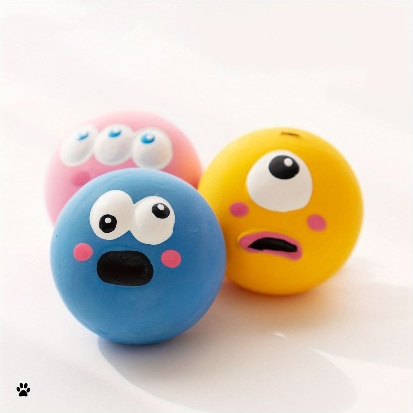 3 Pcs Rubber Squeaky Dog Chew Toy