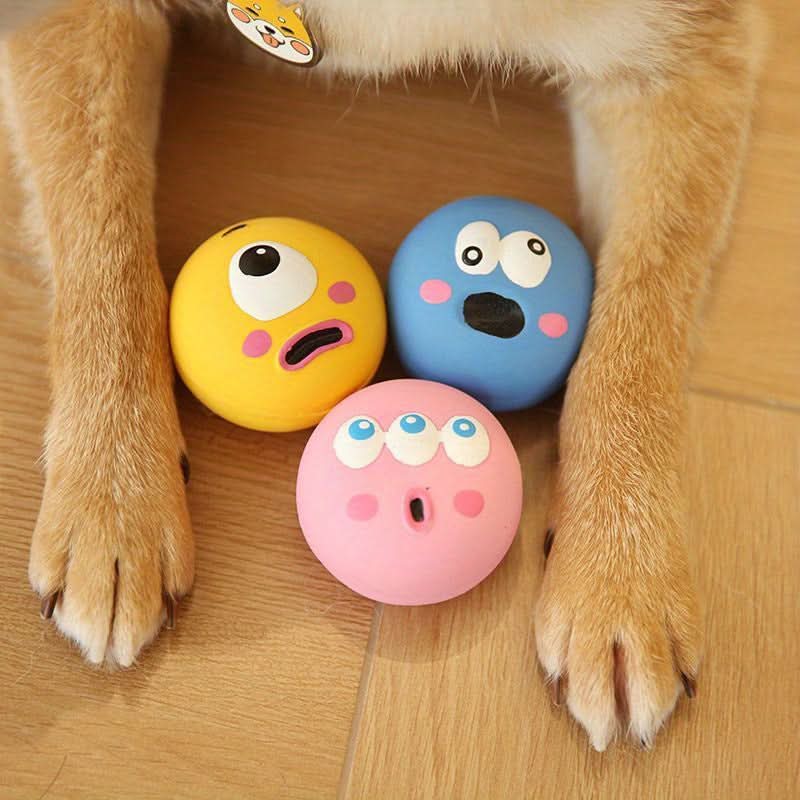 3 Pcs Rubber Squeaky Dog Chew Toy