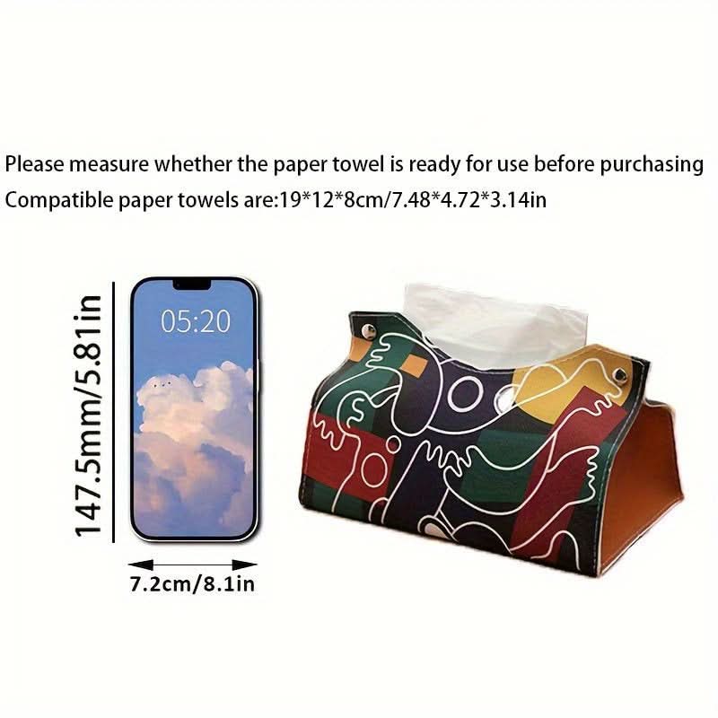 Abstract Pattern Tissue Box Cover & Dispenser