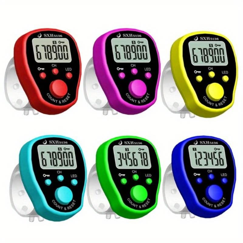 Portable LED Step Counter with Finger Loop – Accurate Fitness Tracker