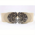 Vintage Hollow Buckle Wide Elastic Belt