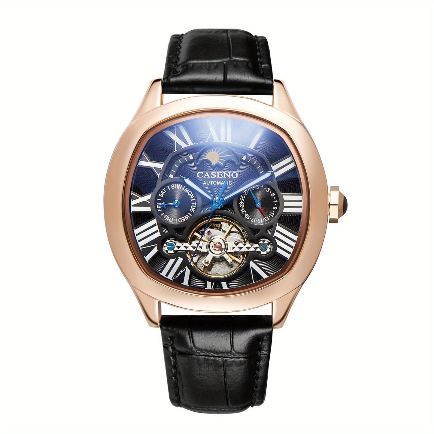 Moon Phase Tourbillon Watch - Automatic Mechanical Movement