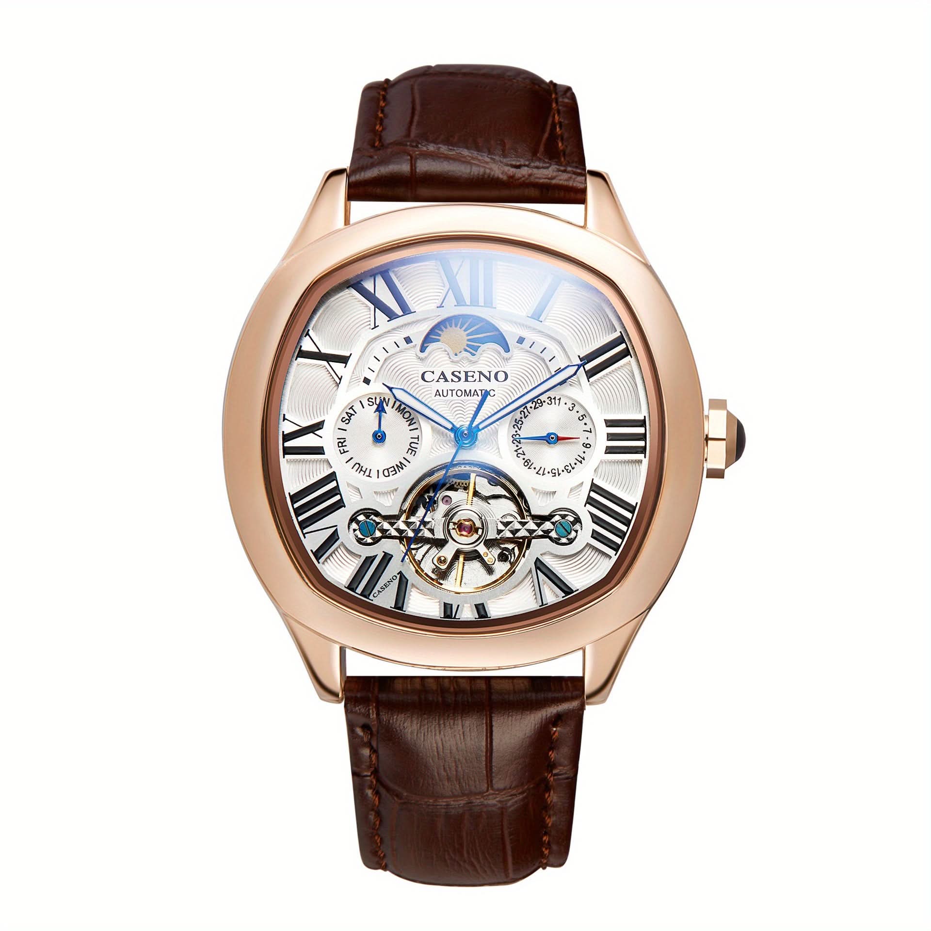Moon Phase Tourbillon Watch - Automatic Mechanical Movement