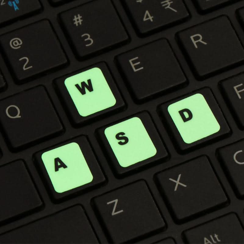 Illuminated English Keyboard Stickers for Laptops