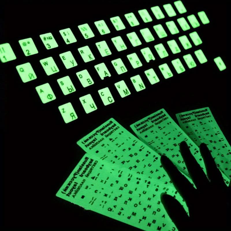 Illuminated English Keyboard Stickers for Laptops