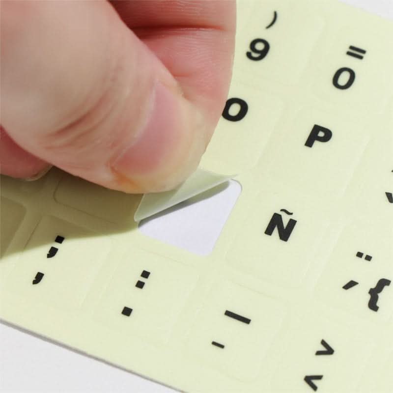 Illuminated English Keyboard Stickers for Laptops