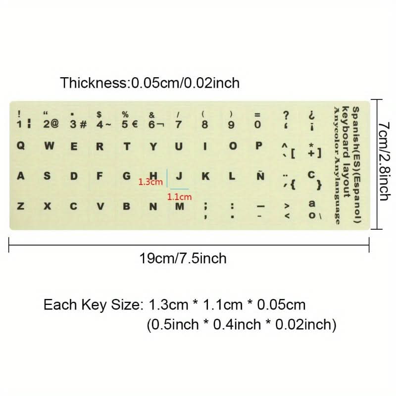 Illuminated English Keyboard Stickers for Laptops