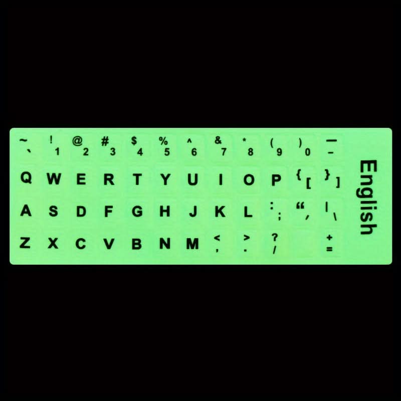 Illuminated English Keyboard Stickers for Laptops