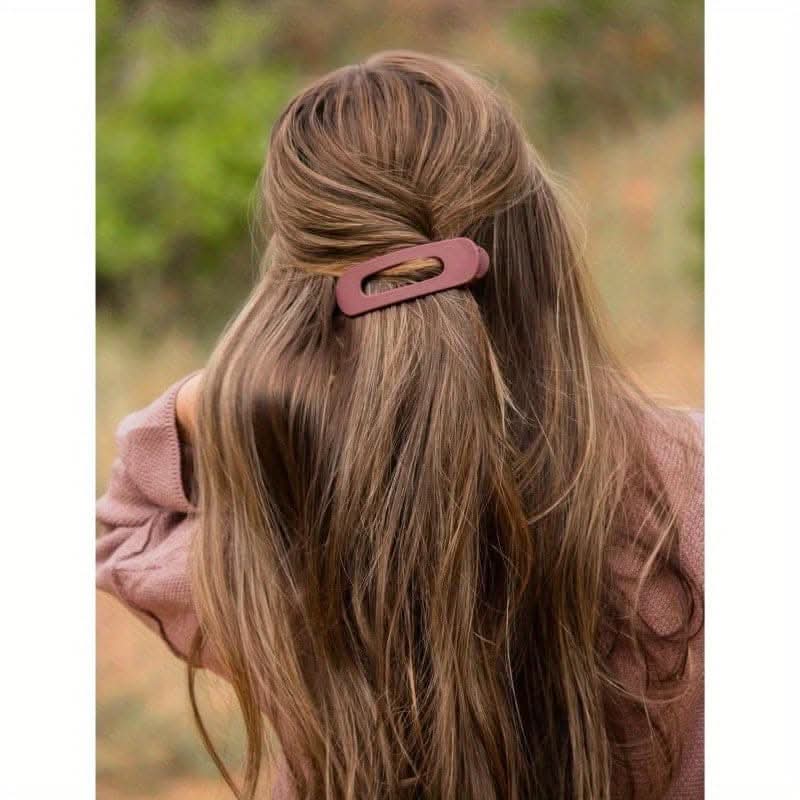 4pcs Stylish Solid Color Hair Clips – Elegant Hairdressing Accessories