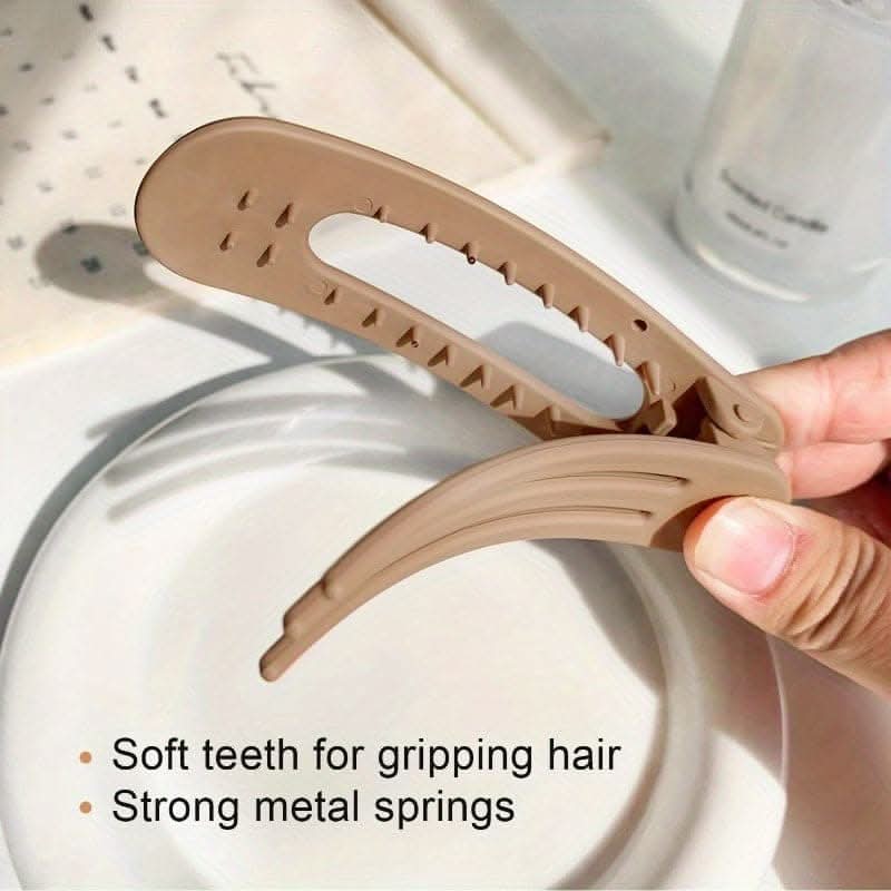 4pcs Stylish Solid Color Hair Clips – Elegant Hairdressing Accessories