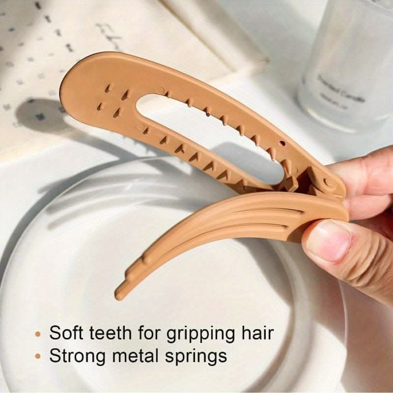 4pcs Stylish Solid Color Hair Clips – Elegant Hairdressing Accessories