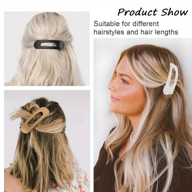 4pcs Stylish Solid Color Hair Clips – Elegant Hairdressing Accessories