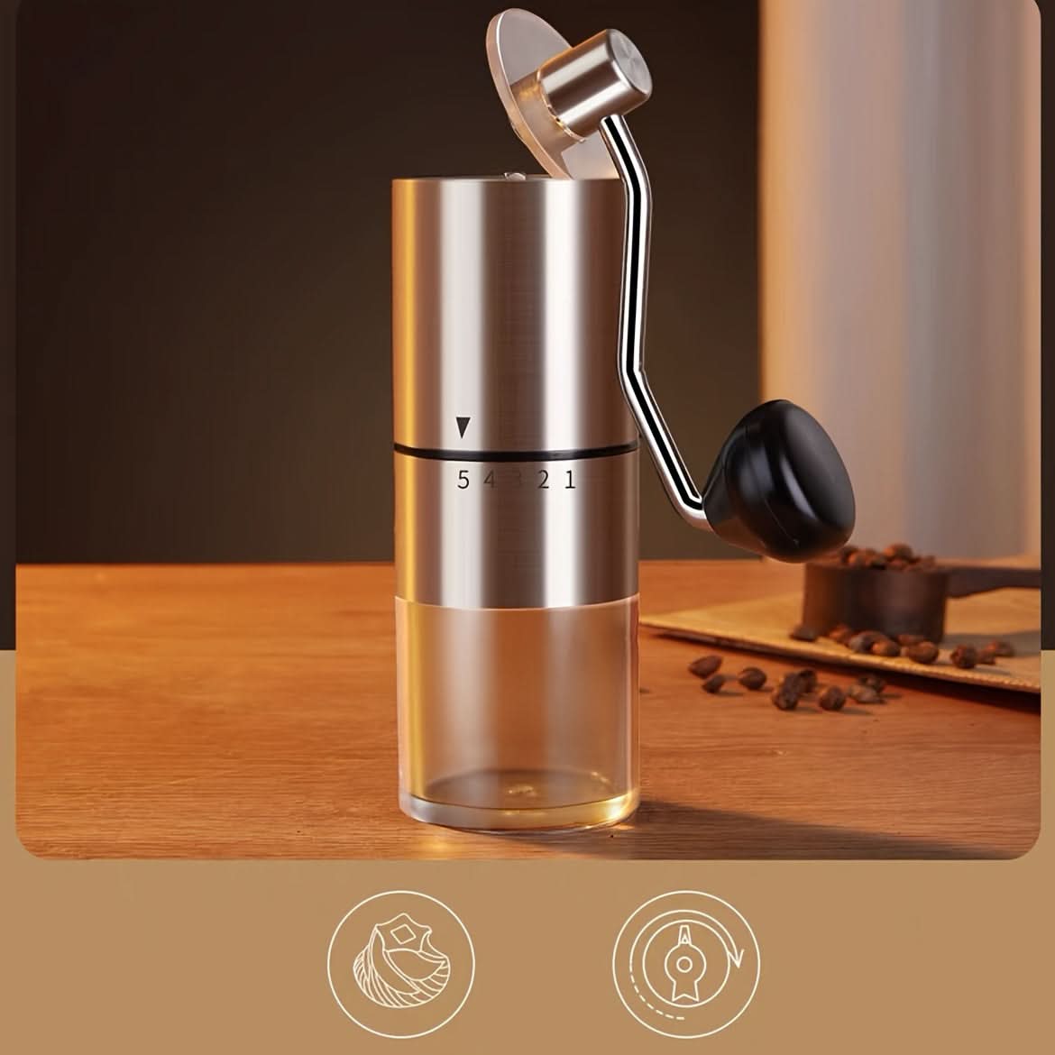 Portable Stainless Steel Manual Coffee Grinder