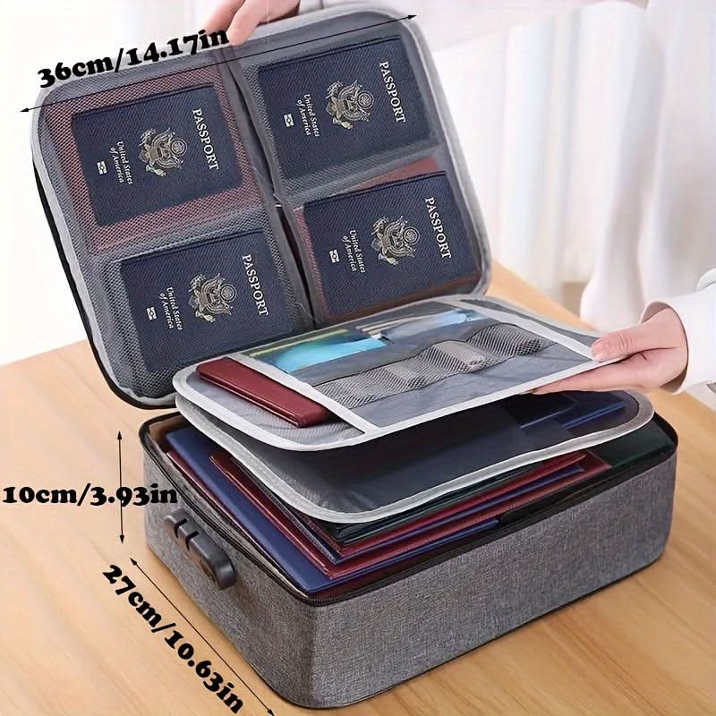 Secure Document Bag with Combination Lock