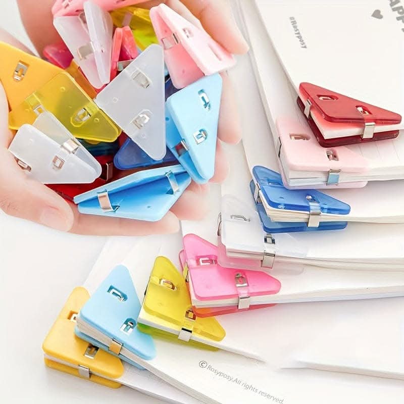 10-Pack Multi-Color Triangle Binders for Document Storage