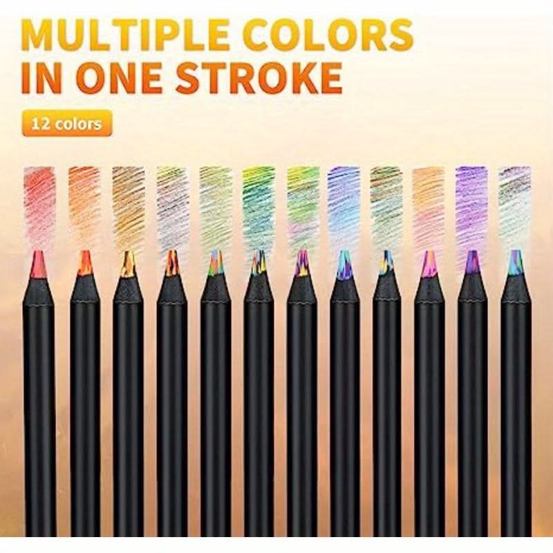 12-Pack Rainbow Gradient Magic Color Pencil Markers