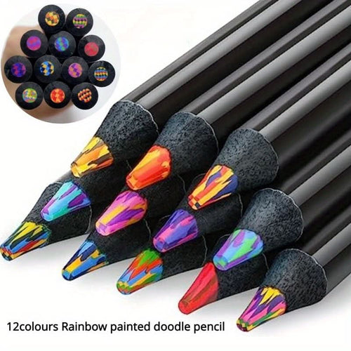 12-Pack Rainbow Gradient Magic Color Pencil Markers