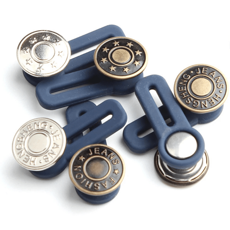 6pcs Metal Jeans Button Extenders, Adjustable Waist