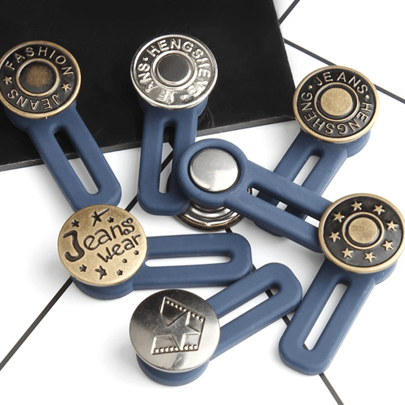 6pcs Metal Jeans Button Extenders, Adjustable Waist